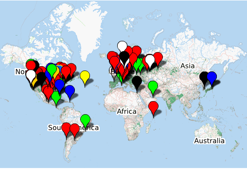 Bitcoin usage worldwide.